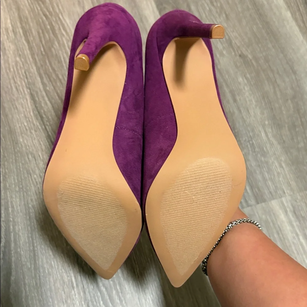 JustFab Plum Stiletto Heels - Picture 3 of 4